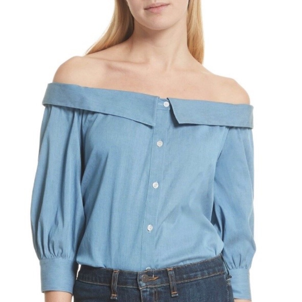 Veronica Beard Britta Off the Shoulder Top, NWT